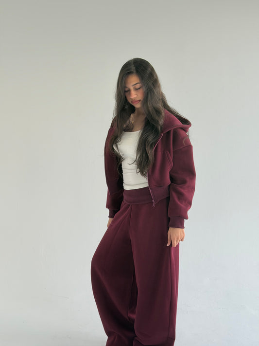 Burgundy Foldover set