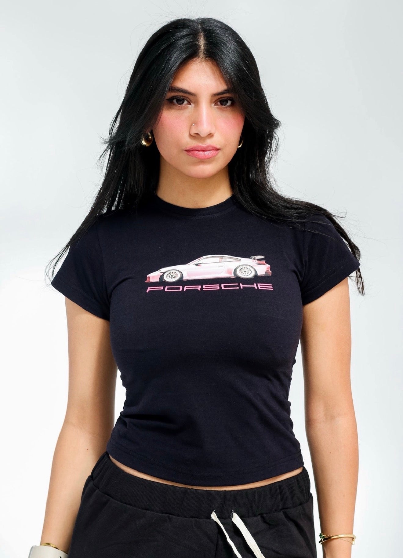 Porsche babe tee - Black